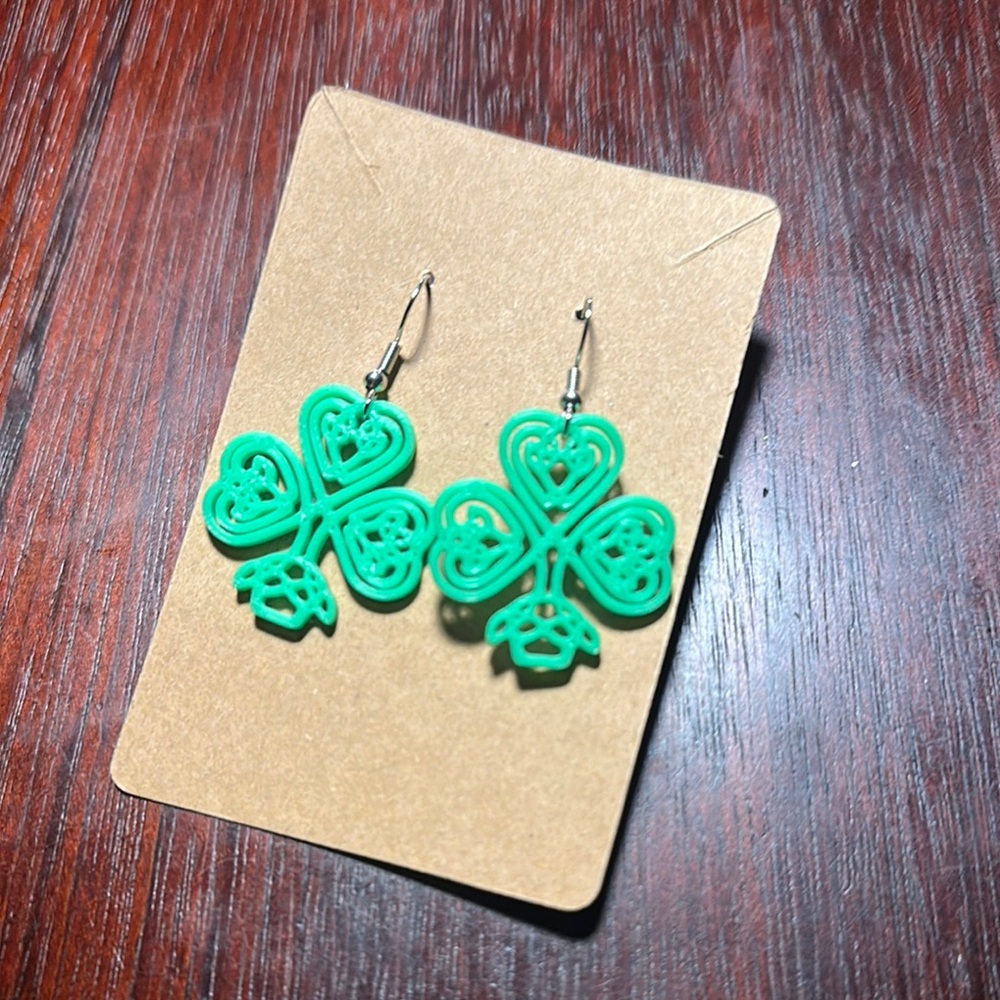 Green Clover Earrings
